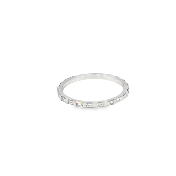 Churumbela en oro blanco de 14K con diamante de 0.43CT