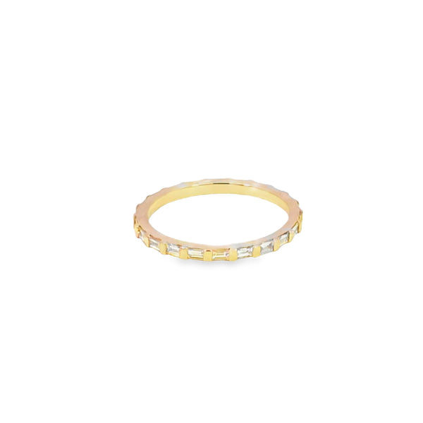 Churumbela en oro amarillo de 14K con diamante de 0.43CT