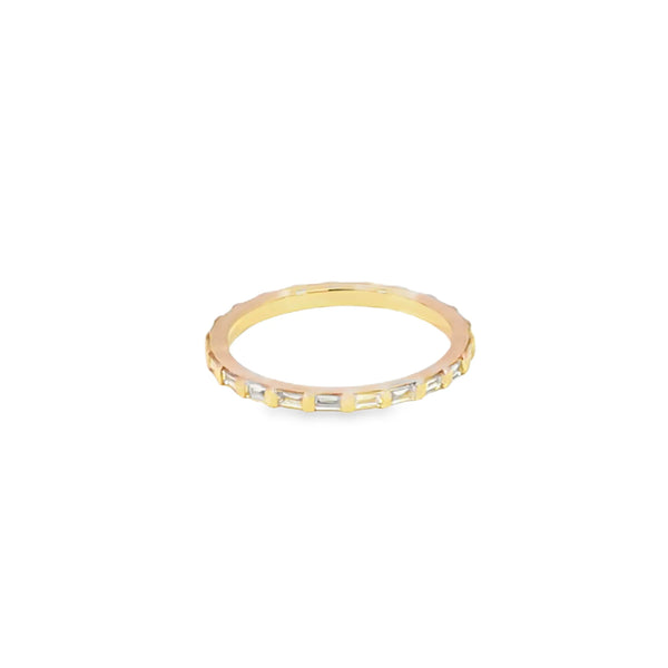 Churumbela en oro amarillo de 14K con diamante de 0.43CT