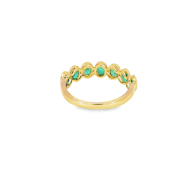 Anillo dama en oro amarillo de 14K con esmeralda de 1.15CT