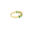 Anillo dama en oro amarillo de 14K con esmeralda de 1.15CT