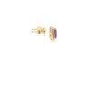 Aretes en oro amarillo de 14K con diamante de 0.17CT