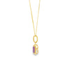 Dije con cadena en oro amarillo de 14K con diamante de 0.11CT