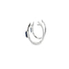 Aretes en oro blanco de 14K con diamante de 0.14CT