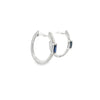 Aretes en oro blanco de 14K con diamante de 0.14CT