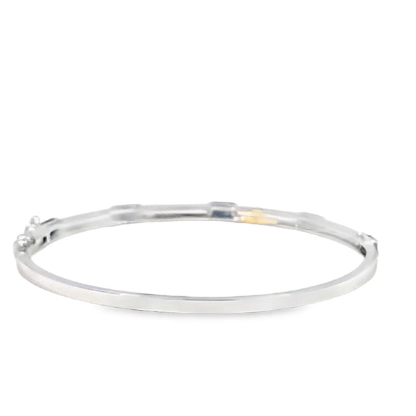 Brazalete en oro blanco de 14K con diamante de 0.25CT