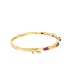 Brazalete en oro amarillo de 14K con diamante de 0.25CT y rubí de 1.49CT