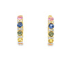 Aretes en oro amarillo de 14K con 0.17CT en diamantes y 1.45CT en piedras semipreciosas