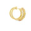 Aretes en oro amarillo de 14K con 0.17CT en diamantes y 1.45CT en piedras semipreciosas