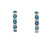 Aretes en oro blanco de 14K con diamante de 0.17CT y topacio London Blue de 1.26CT