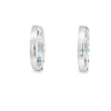 Aretes en oro blanco de 14K con diamante de 0.17CT y topacio London Blue de 1.26CT