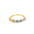 Anillo dama en oro rosa de 14K con diamante de 0.27CT y piedras multicolor de 1.57CT
