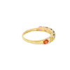 Anillo dama en oro rosa de 14K con diamante de 0.27CT y piedras multicolor de 1.57CT