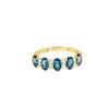 Anillo dama en oro amarillo de 14K con diamante de 0.27CT y topacio London Blue de 1.54CT