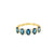 Anillo dama en oro amarillo de 14K con diamante de 0.27CT y topacio London Blue de 1.54CT