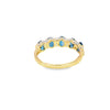 Anillo dama en oro amarillo de 14K con diamante de 0.27CT y topacio London Blue de 1.54CT