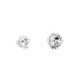Aretes en oro blanco de 14K con diamante de 0.28CT y zafiro de 1.71CT