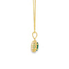 Dije con cadena en oro amarillo de 14K con diamante de 0.14CT y esmeralda de 0.74CT