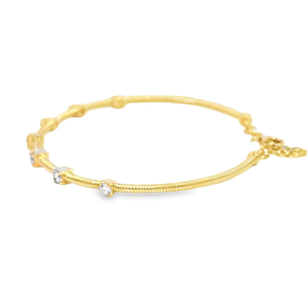 Brazalete en oro amarillo de 14K con diamante de 0.52CT
