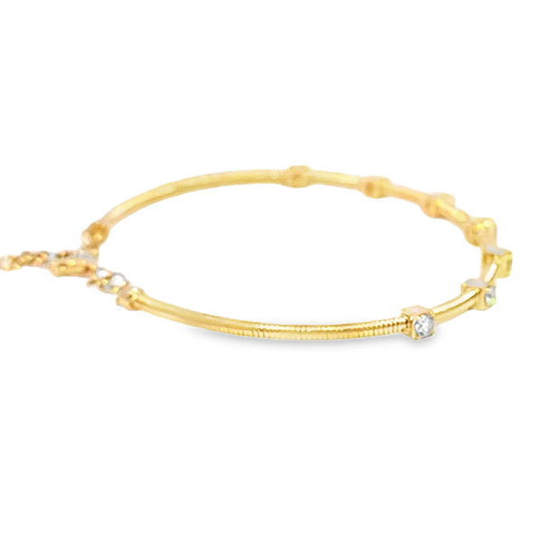 Brazalete en oro amarillo de 14K con diamante de 0.52CT