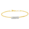 Brazalete en oro amarillo de 14K con diamante de 0.15CT