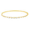 Brazalete en oro amarillo de 14K con diamante de 0.39CT