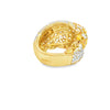 Anillo de dama en oro de 18K OB con diamante Fancy Yellow - Damiani