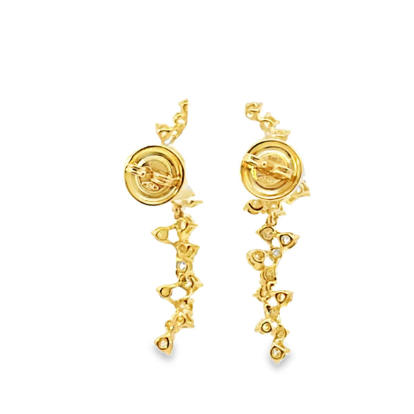 Aretes en oro de 18K OA con diamantes de 2.04 ct colección Mimosa - Damiani