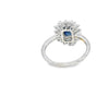 Anillo de dama en oro de 14K OB con zafiros de 1.10 ct y 0.60 ct diamantes