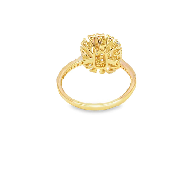 Anillo de dama en oro de 14K OA con diamante de 0.64 ct