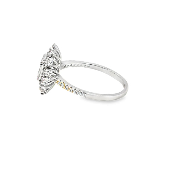 Anillo de dama en oro de 14K OB con diamante de 0.64 ct