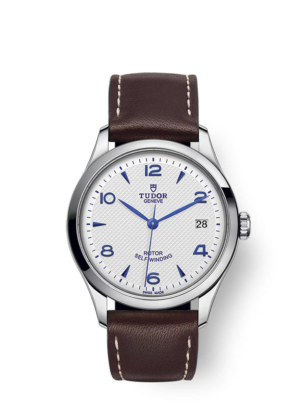 Reloj Tudor 1926 en acero automático 36 mm con carátula blanca y correa de piel