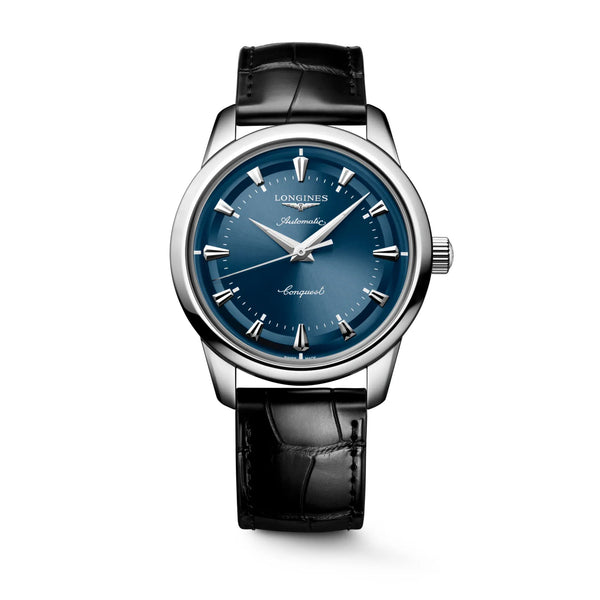 Reloj Longines Heritage en acero automático 40 mm con carátula azul