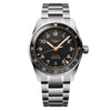Reloj Longines Spirit en acero automático 39 mm Zulu con carátula negro-gris
