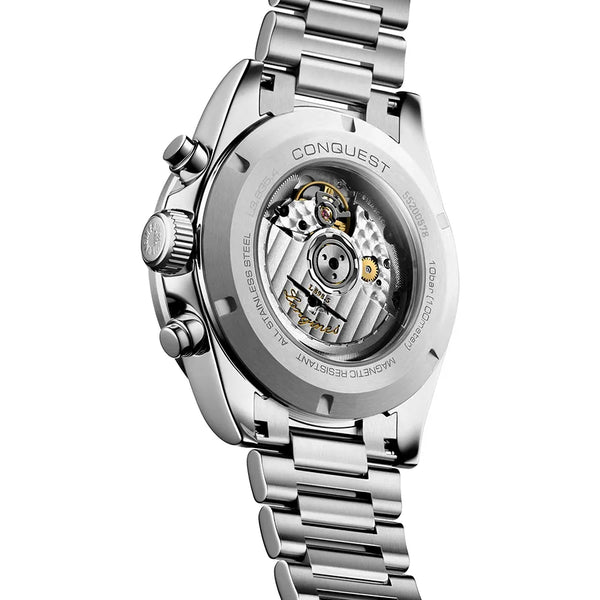 Reloj Longines Conquest en acero automático 42 mm cronógrafo azul