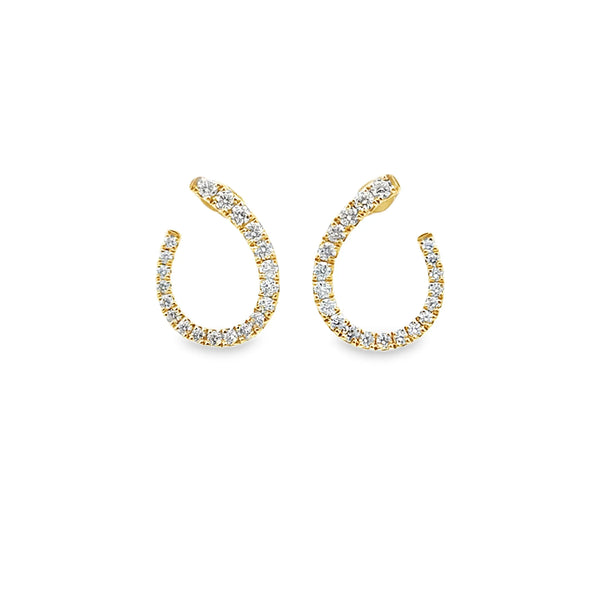 Aretes en oro de 14K OA con diamantes de 1.00 ct