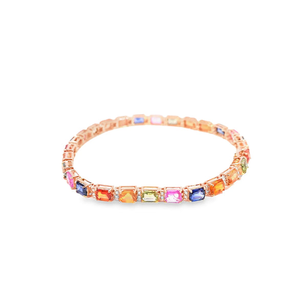 Brazalete en oro de 14K multicolor