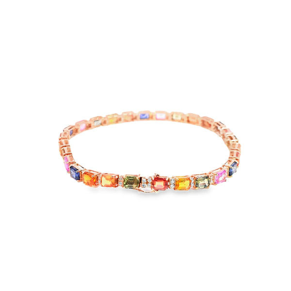 Brazalete en oro de 14K multicolor