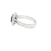 Anillo de dama en oro de 14K OB con diamante de 0.64 ct y zafiro de 0.77 ct