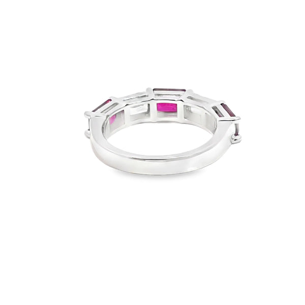 Anillo de dama en oro de 14K OB con diamante de 1.01 ct y rubí de 1.38 ct