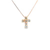 Cruz con cadena en oro de 14K con diamante de 0.59 ct