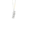 Cruz con cadena en oro de 14K OB con diamante de 0.61 ct