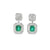 Aretes en oro de 14K OB con diamantes de 1.69 ct y esmeraldas de 2.66 ct