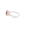 Anillo de dama en oro de 14K OB con diamante de 0.60 ct y garnet de 1.58 ct