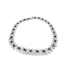 Gargantilla en Oro Blanco en 18K con 28.5CT en Diamantes y 14.78CT en Zafiros