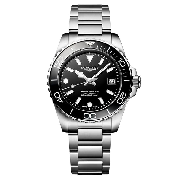 Reloj Longines HydroConquest de acero automático de 39 mm en negro