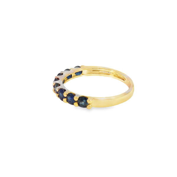 Churumbela en oro amarillo de 14K con zafiro de 1.05 ct