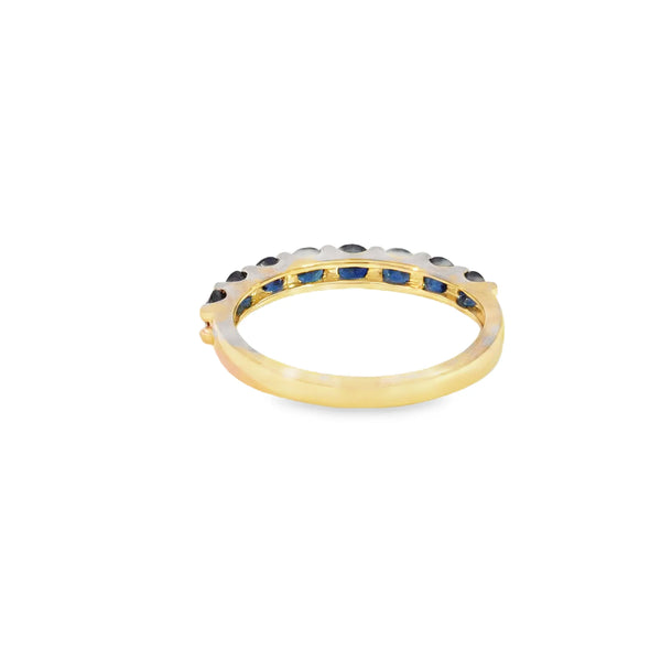 Churumbela en oro amarillo de 14K con zafiro de 1.05 ct