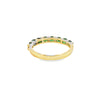 Churumbela en oro amarillo de 14K con garnet verde de 1.03 ct