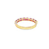Churumbela en oro amarillo de 14K con rubís de 1.17 ct